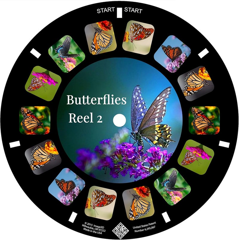 MayKo Butterfly Reels for Viewfinder. Compatible with Viewmaster Classic Viewers. Set of 3 (Reels Only) - Image 3